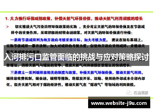 入河排污口监管面临的挑战与应对策略探讨